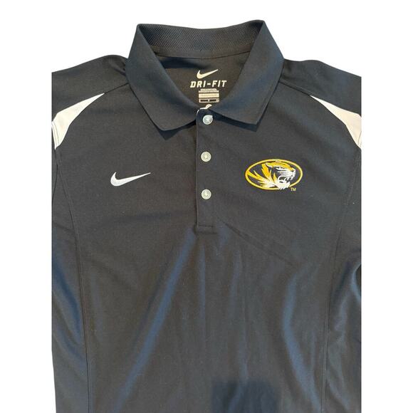NEW Nike Dri-FIT Missouri Tigers Polo Shirt Men’s Small Black Collegiate Logo - Picture 3 of 6